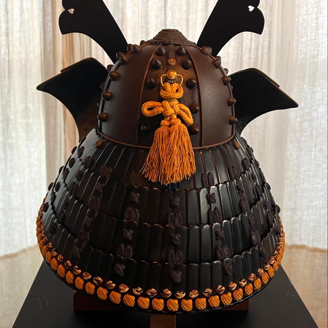 超美品！『薩摩国住光忍十一代作』日本 甲冑 錆胴鉄錆鋲当世具足『鎧 一式』等身大