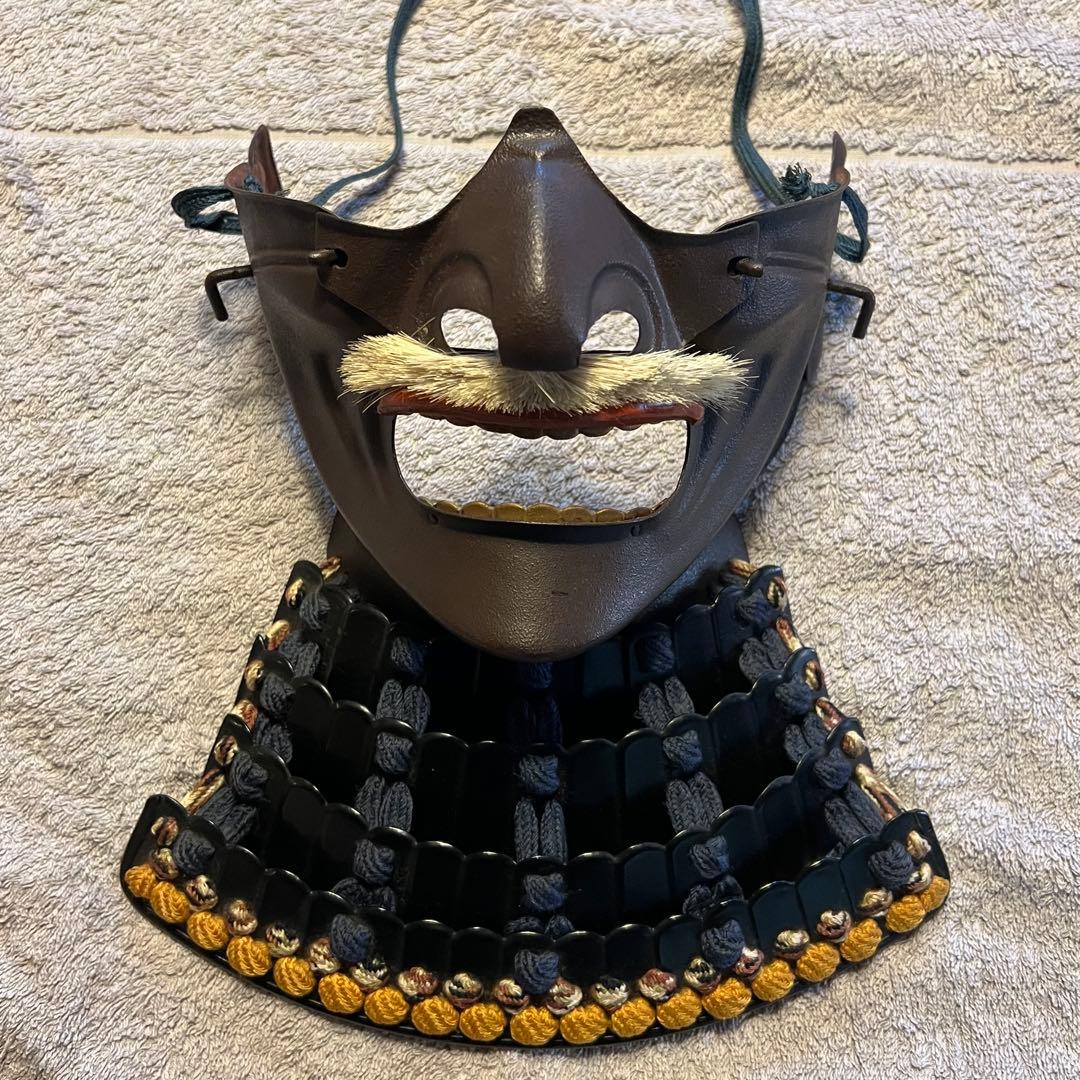 超美品！『薩摩国住光忍十一代作』日本 甲冑 錆胴鉄錆鋲当世具足『鎧 一式』等身大