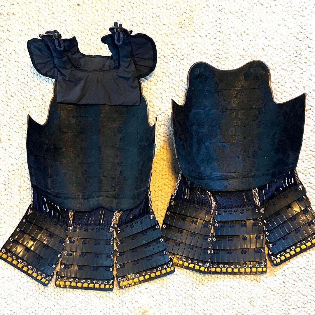 超美品！『薩摩国住光忍十一代作』日本 甲冑 錆胴鉄錆鋲当世具足『鎧 一式』等身大