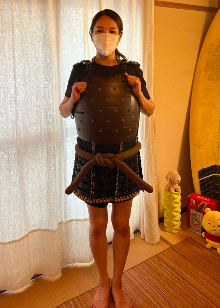 超美品！『薩摩国住光忍十一代作』日本 甲冑 錆胴鉄錆鋲当世具足『鎧 一式』等身大