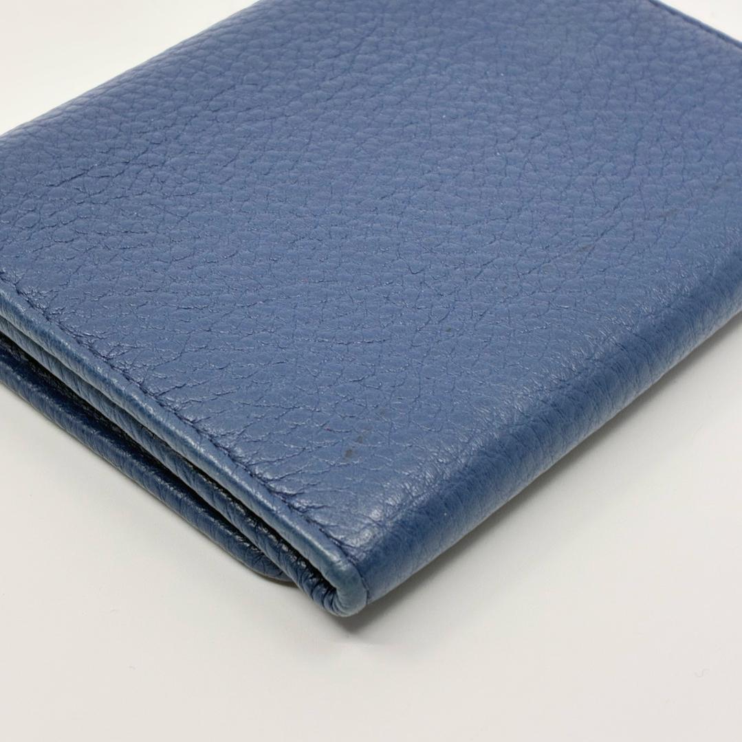 PRADA プラダ レザー 三つ折り財布 青 ブルー A1355A4