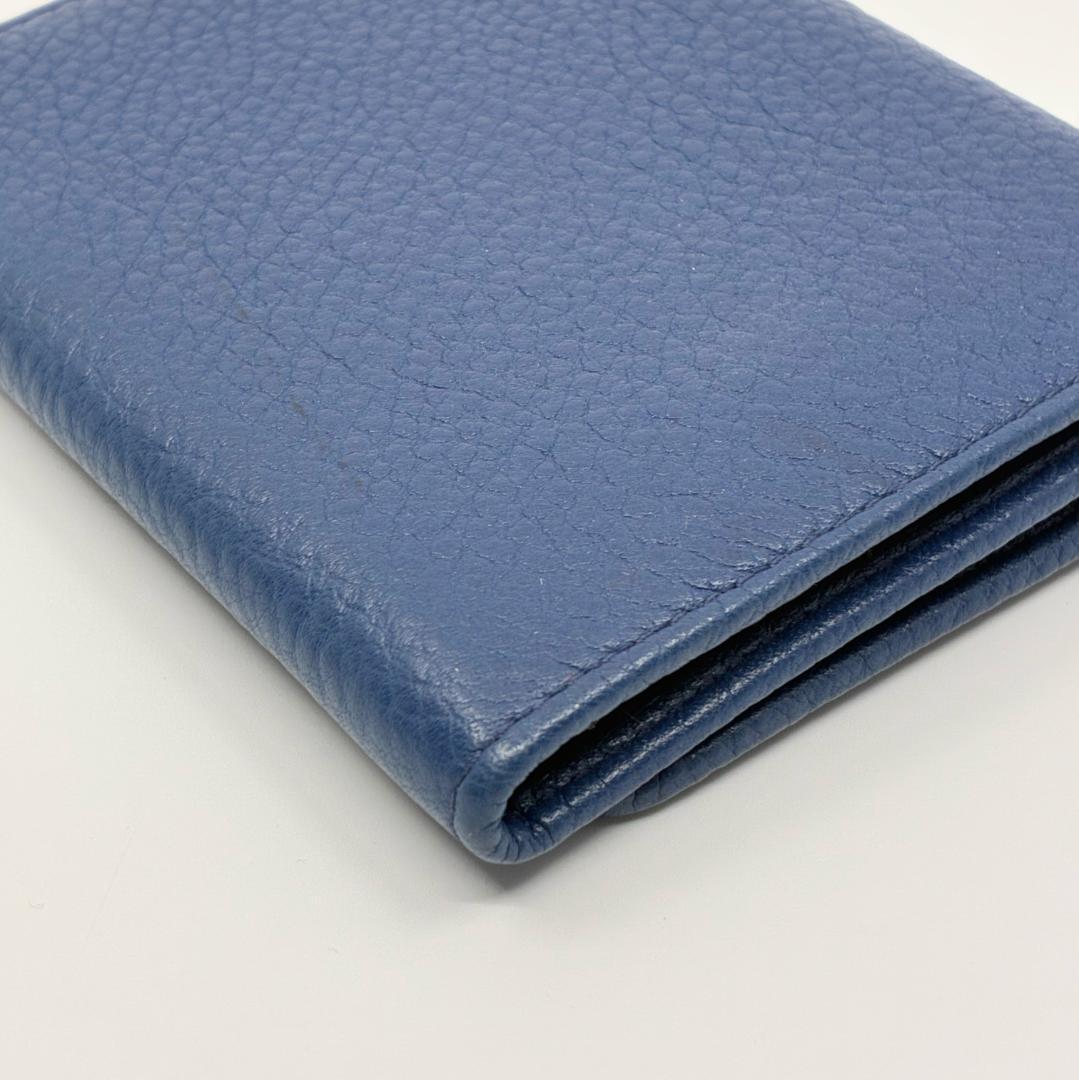 PRADA プラダ レザー 三つ折り財布 青 ブルー A1355A4