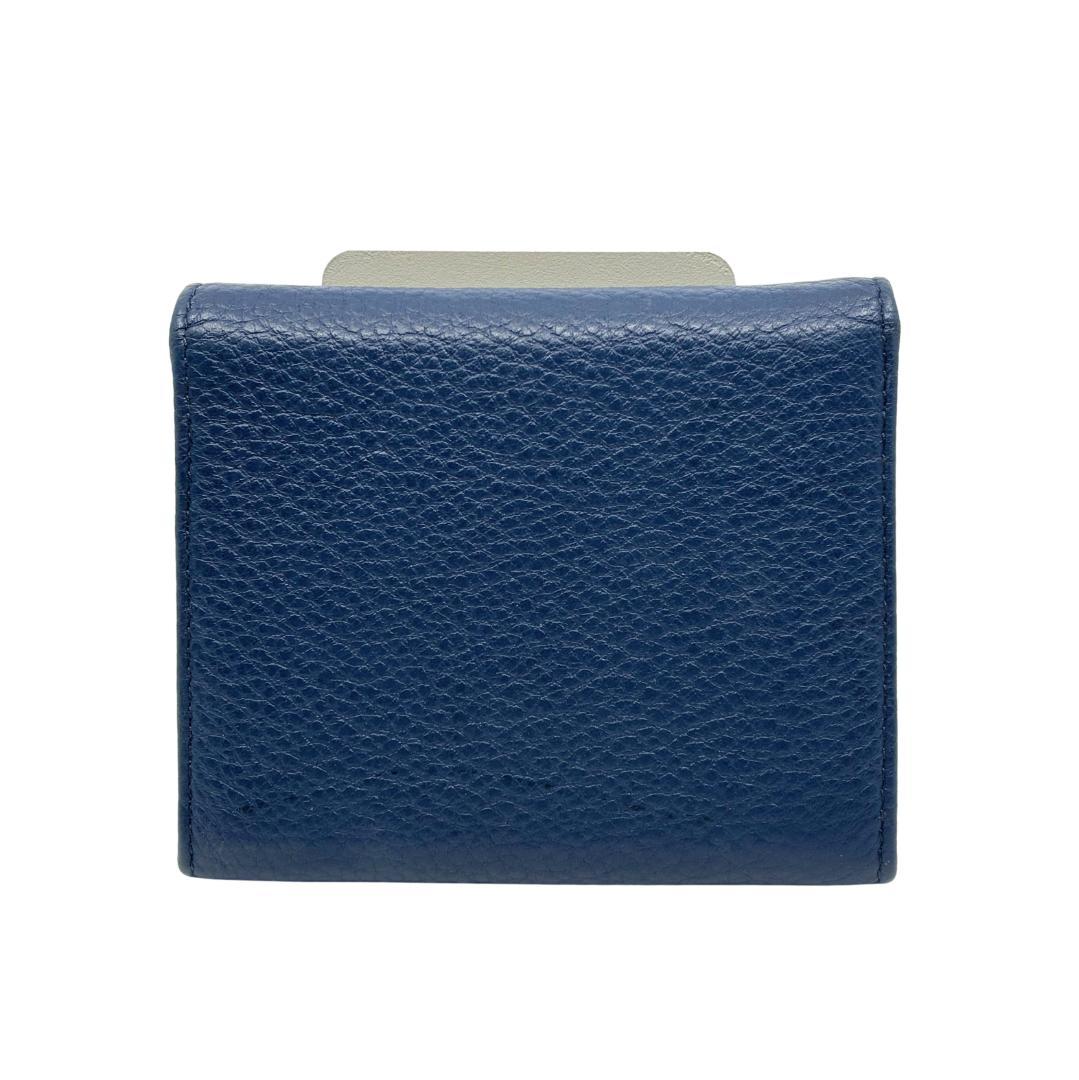 PRADA プラダ レザー 三つ折り財布 青 ブルー A1355A4