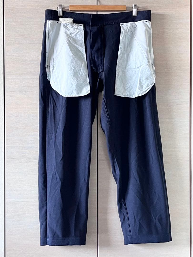 25ss コムデギャルソンシャツ ポリ縮ユーティリティパンツ NAVY M
