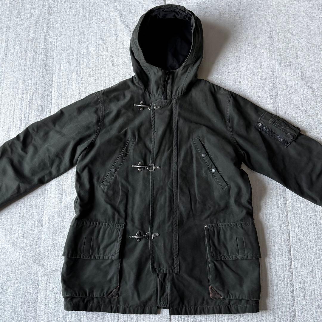 激渋✨AVIREX ファイヤーマンジャケット ミリタリー チャコールカーキ XL
