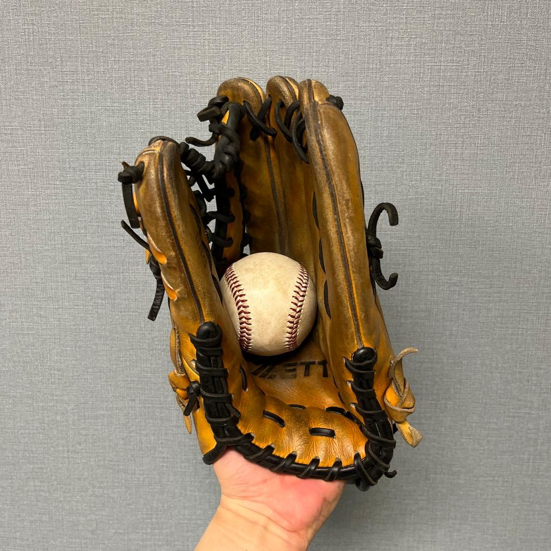 1114 ZETT プロステイタス オーダー 即戦力 軟式 外野手用グローブ