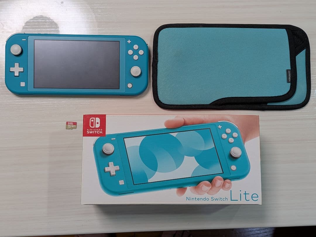 Switchライト ターコイズ　sd128G付き　ソフトケース