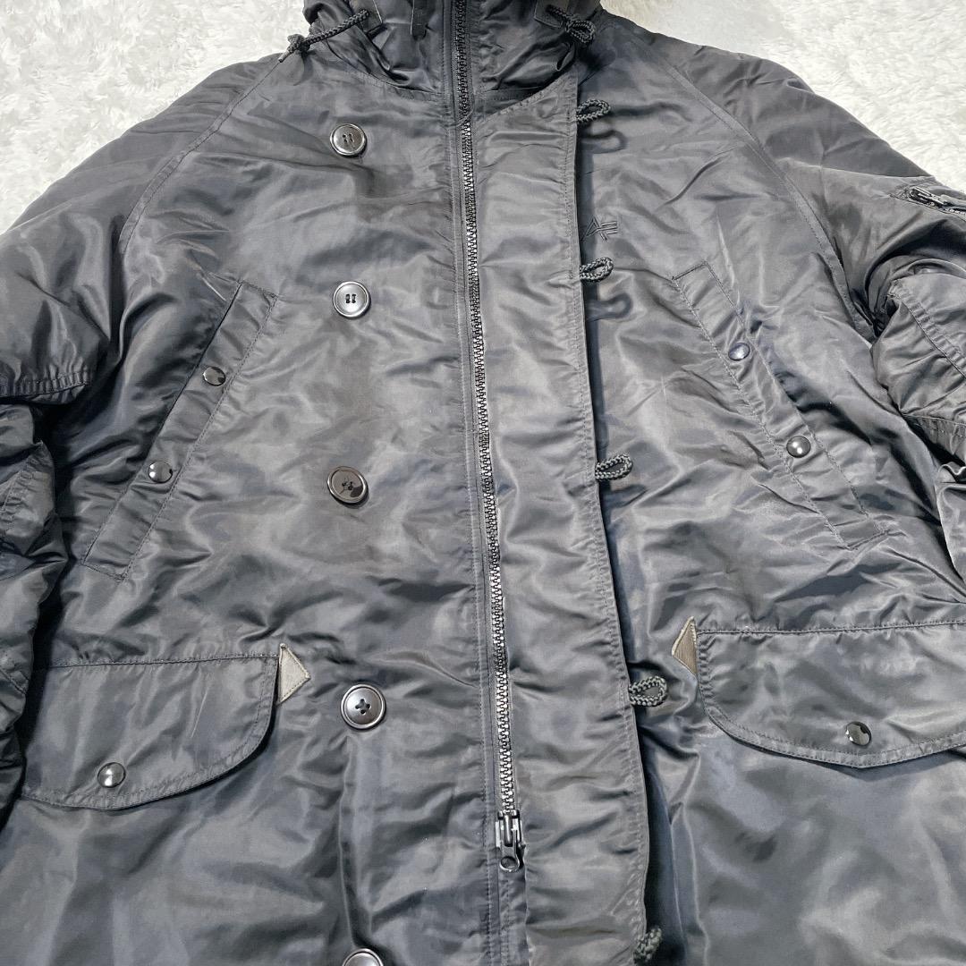 JAPAN FIT アルファインダストリーズ N-3B N3B XL 黒 ファー