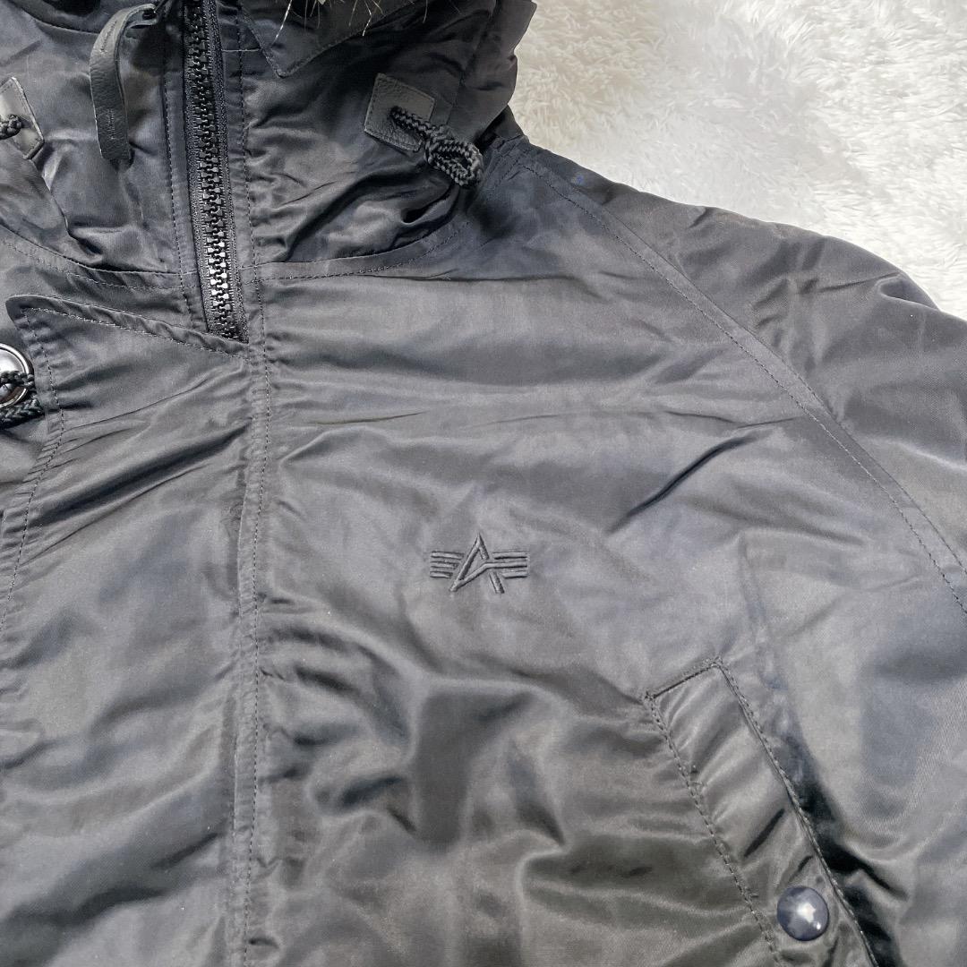 JAPAN FIT アルファインダストリーズ N-3B N3B XL 黒 ファー