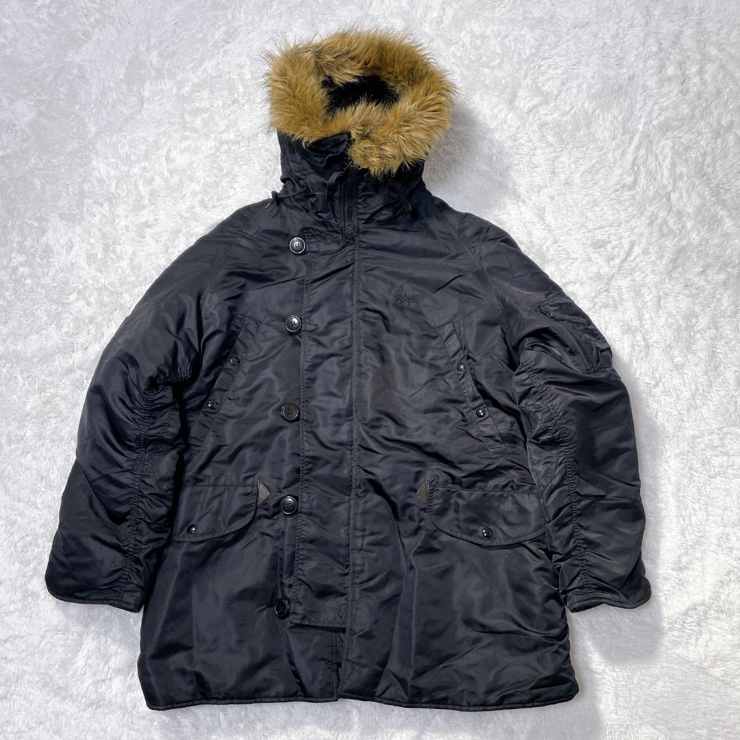 JAPAN FIT アルファインダストリーズ N-3B N3B XL 黒 ファー