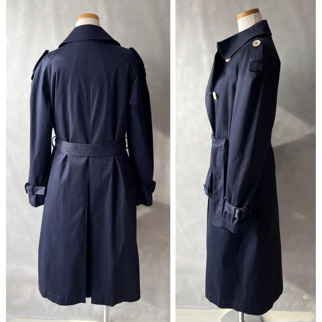 極美品✨ジュンコシマダ　インナーダウン付き　トレンチコート　伸縮有　L 40 紺