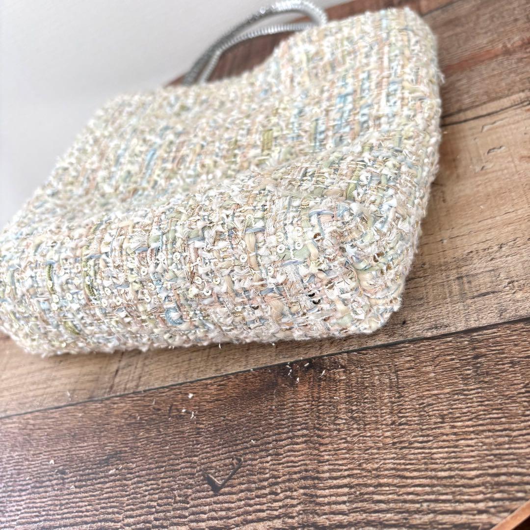 アンテプリマミスト ワイヤーツイード スモール ベージュ ハンドバッグ