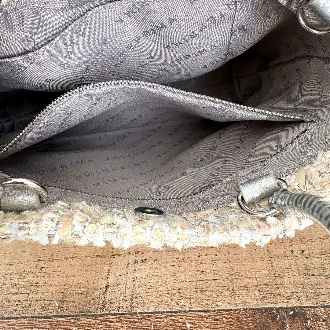 アンテプリマミスト ワイヤーツイード スモール ベージュ ハンドバッグ