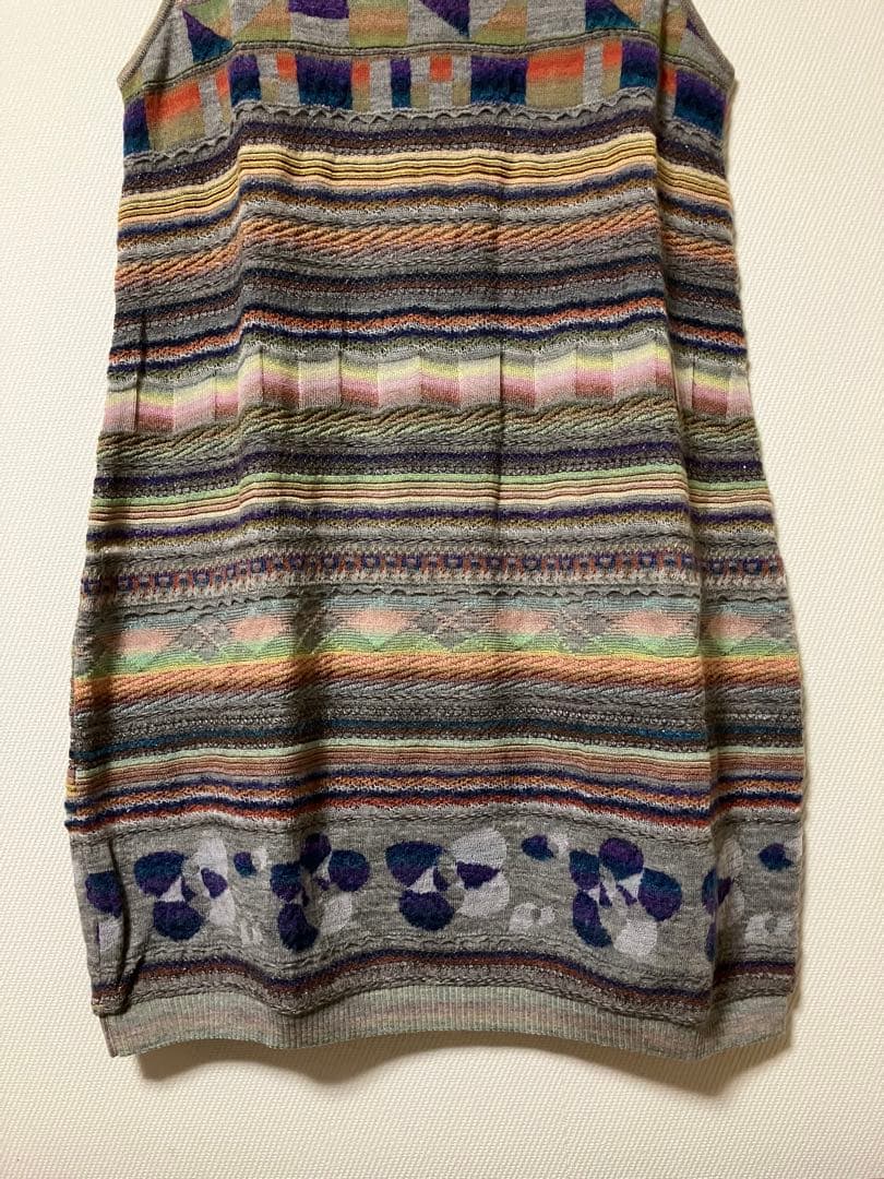 M.＆KYOKO ノースリーブチュニック マルチカラー