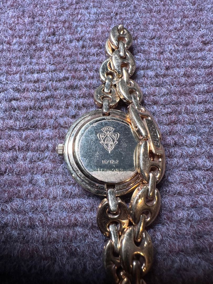 GUCCI グッチ チェンジベゼル ホワイト文字盤 GP ゴールドメッキ