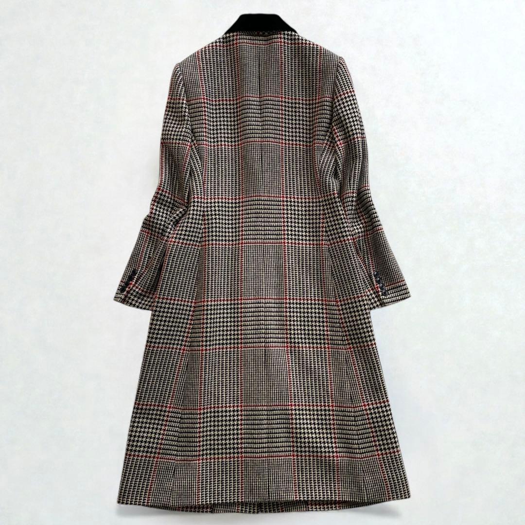 美品✨ラルフローレン 千鳥格子 チェック チェスターコート ベロア Aライン 9