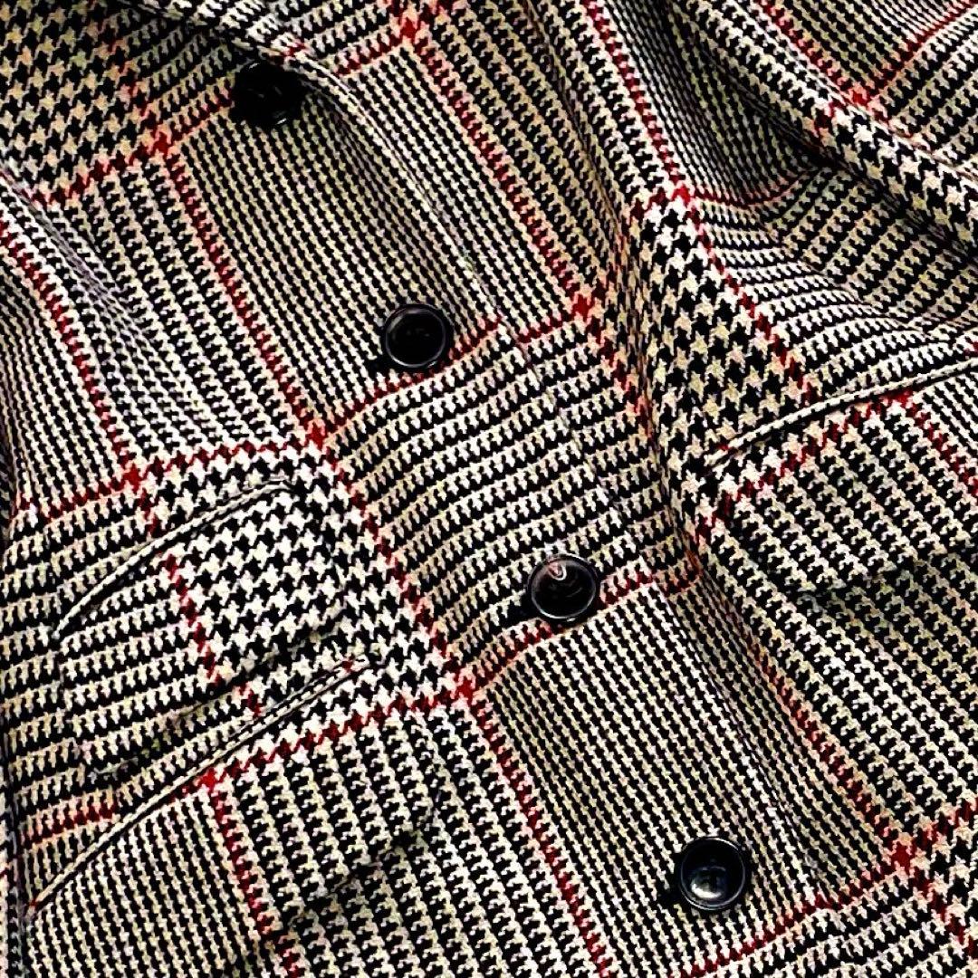 美品✨ラルフローレン 千鳥格子 チェック チェスターコート ベロア Aライン 9