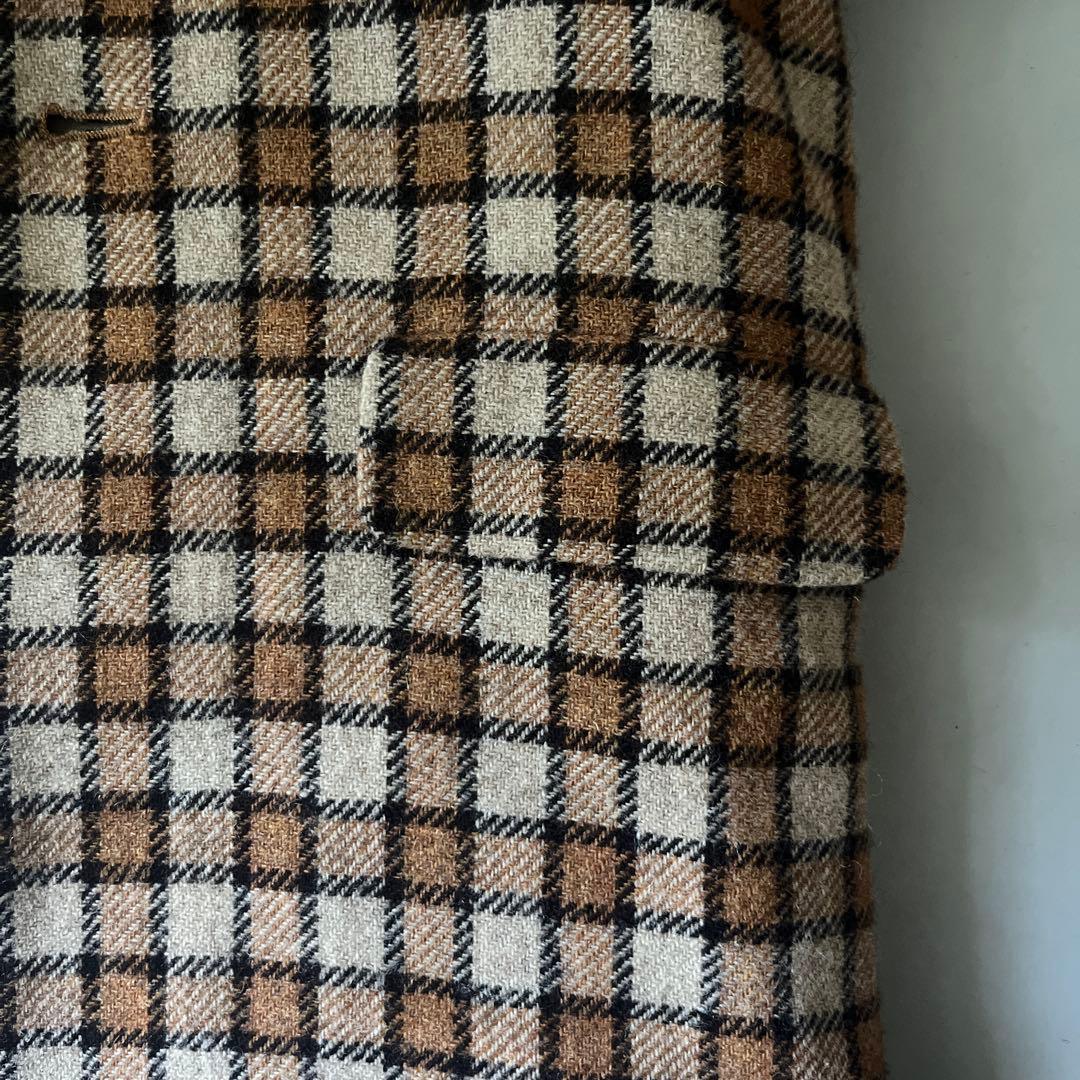 CARAMEL ウール チェック コート　6Y