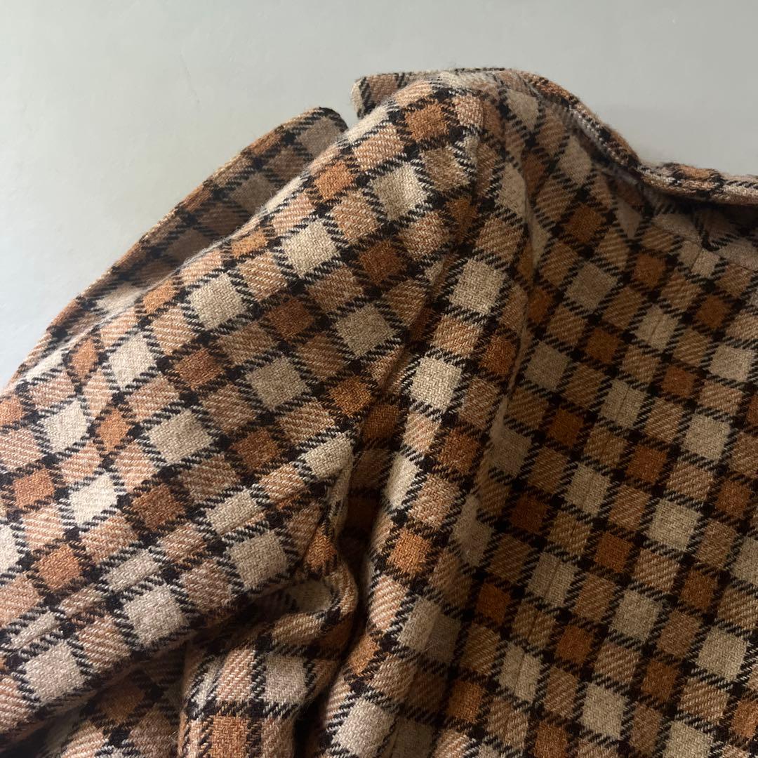 CARAMEL ウール チェック コート　6Y