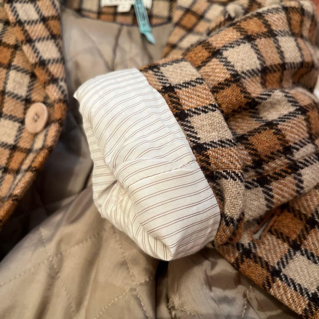 CARAMEL ウール チェック コート　6Y