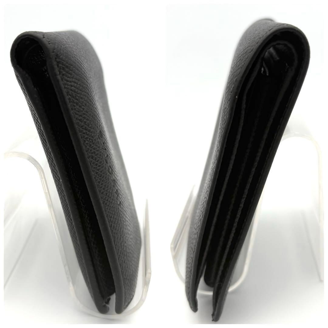 【BVLGARI】ブルガリ 二つ折り財布 ブラック レザー 本革 メンズ