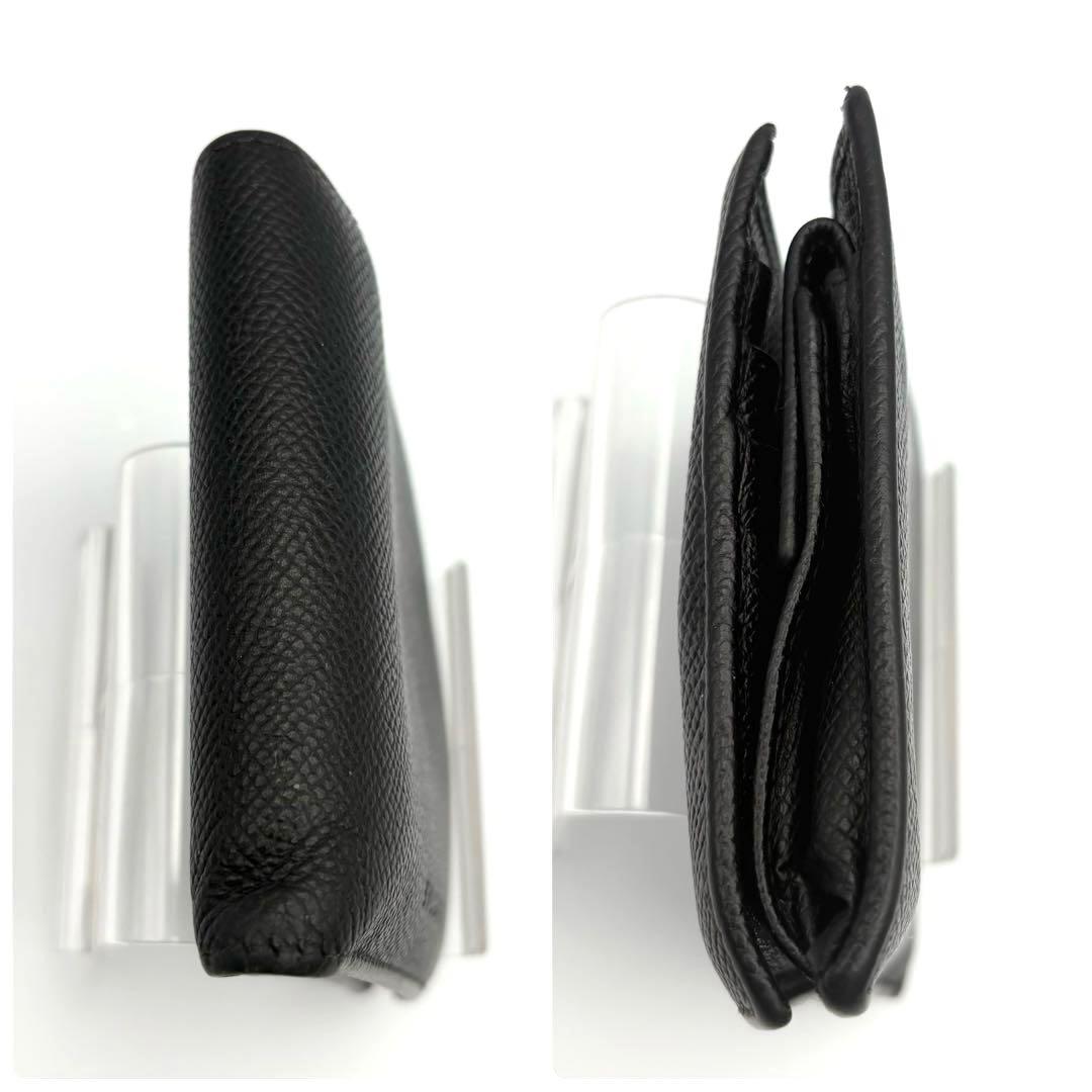 【BVLGARI】ブルガリ 二つ折り財布 ブラック レザー 本革 メンズ