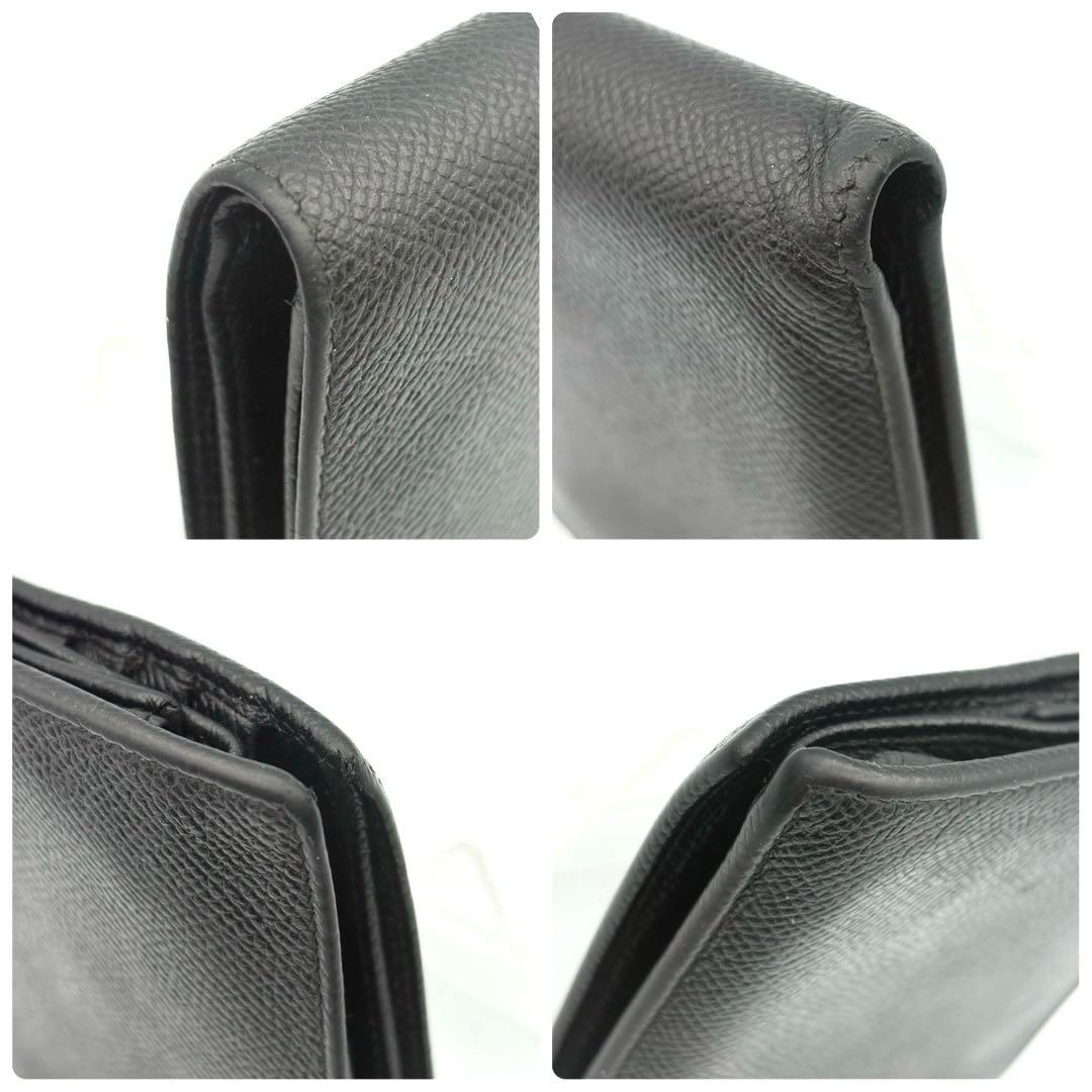 【BVLGARI】ブルガリ 二つ折り財布 ブラック レザー 本革 メンズ