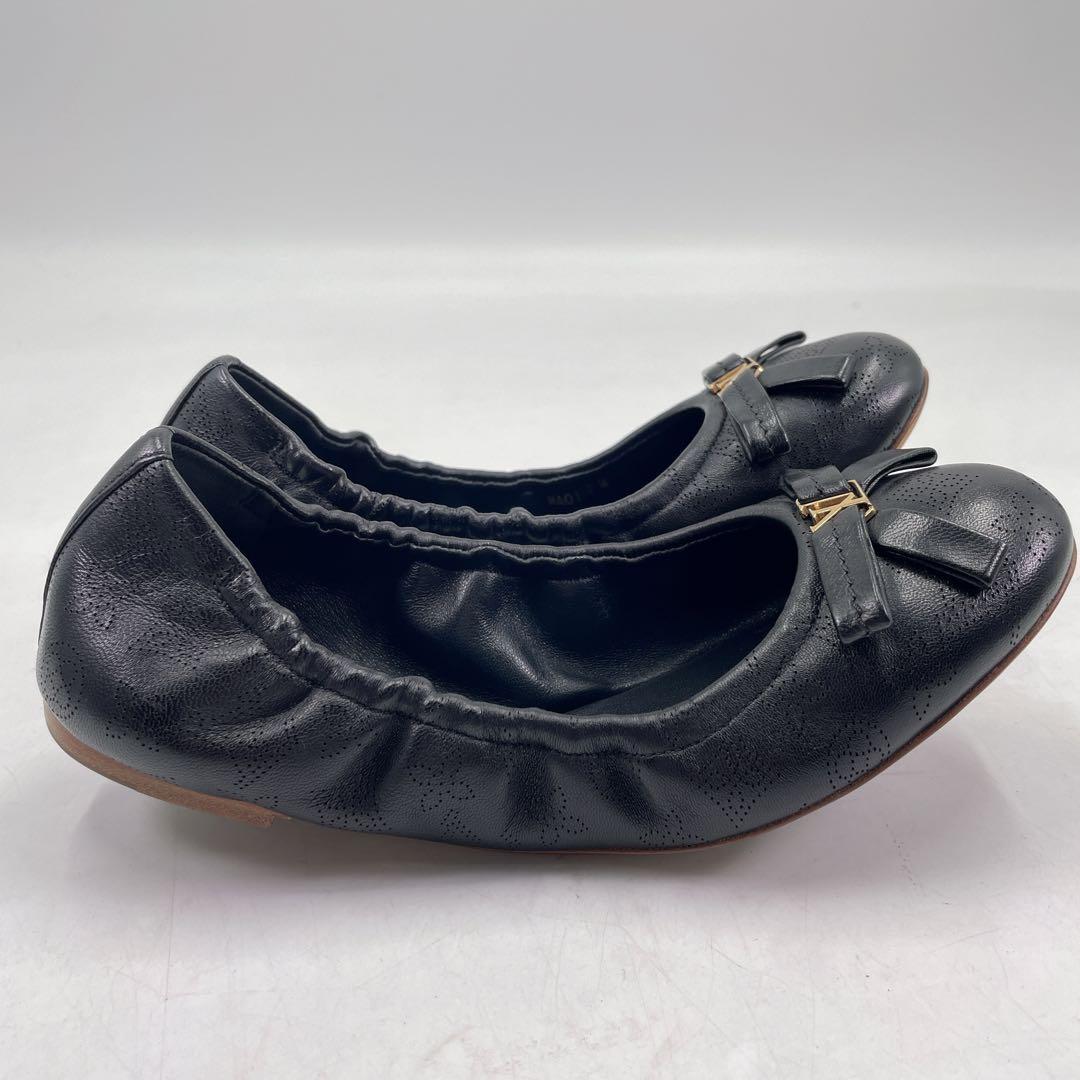 LOUIS VUITTON　ルイヴィトン　モノグラム　リボン　バレエシューズ