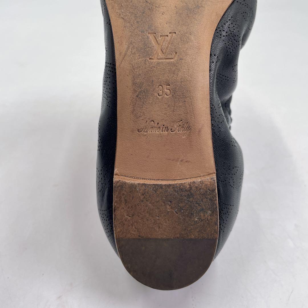 LOUIS VUITTON　ルイヴィトン　モノグラム　リボン　バレエシューズ