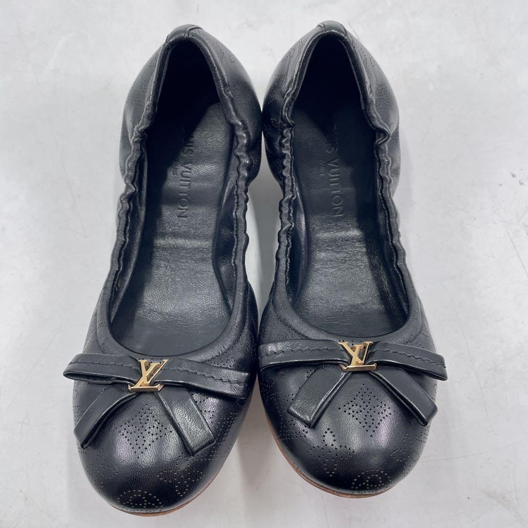 LOUIS VUITTON　ルイヴィトン　モノグラム　リボン　バレエシューズ
