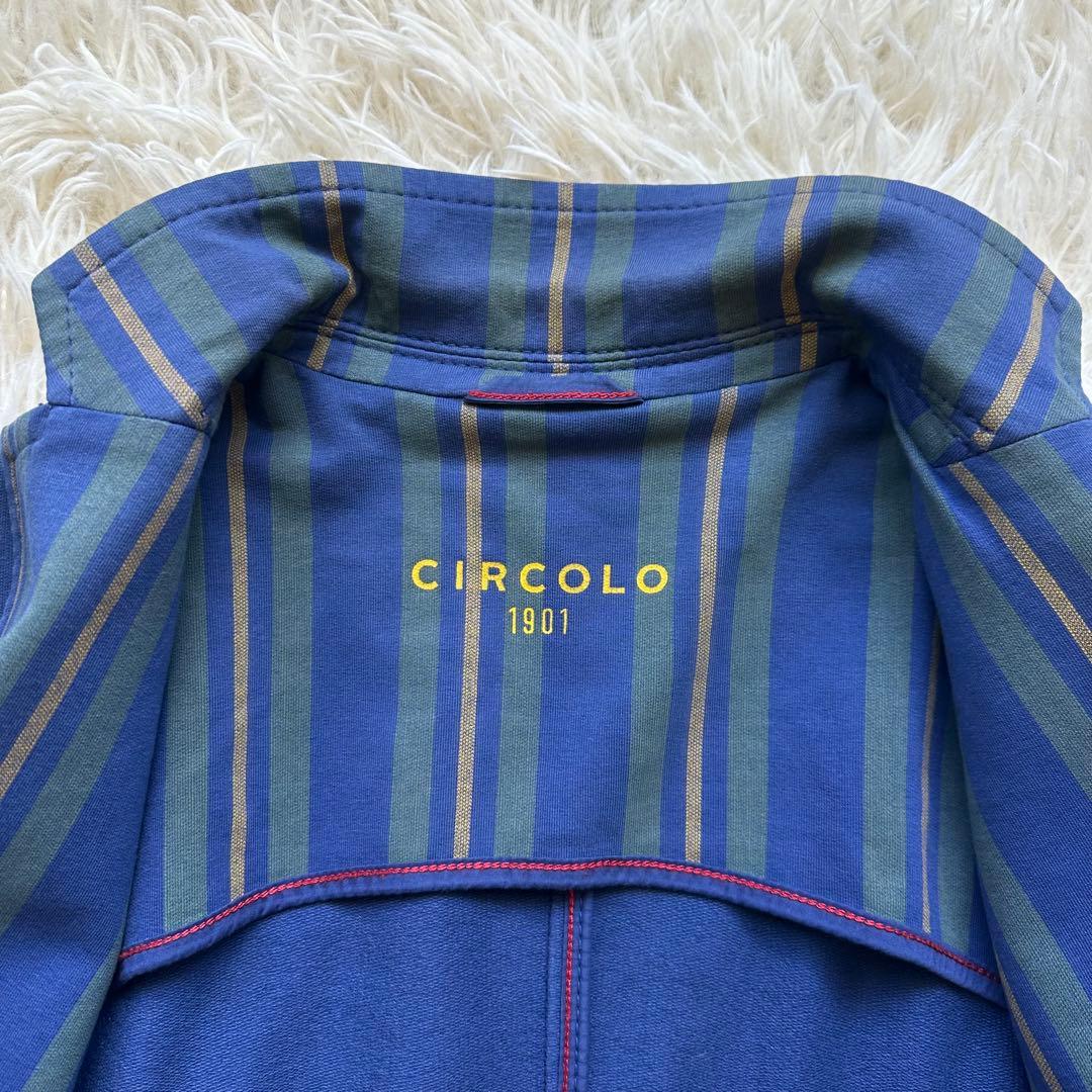 トム様用　チルコロ　CIRCOLO ジャケット　コットン　ストライプ　ブルー