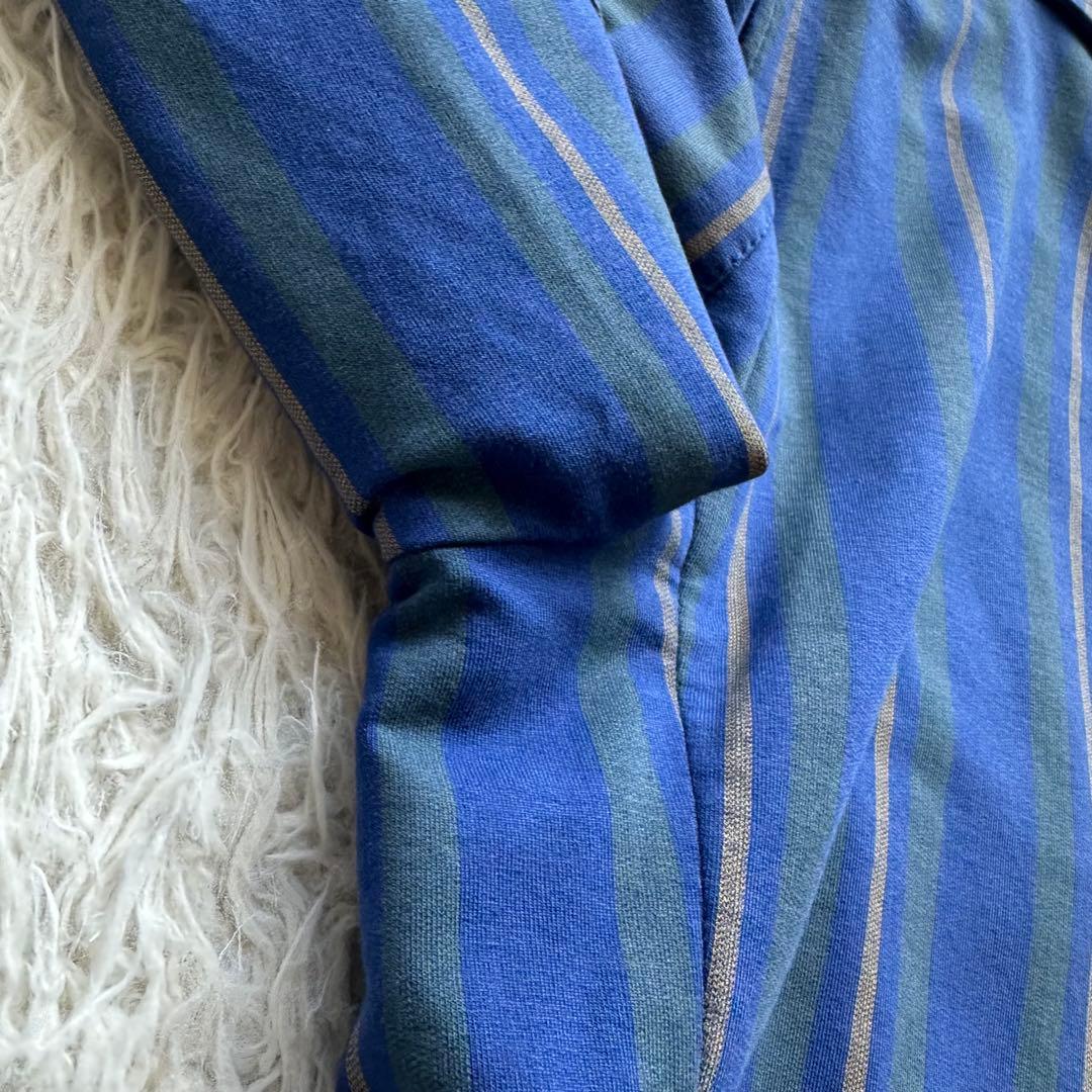 トム様用　チルコロ　CIRCOLO ジャケット　コットン　ストライプ　ブルー
