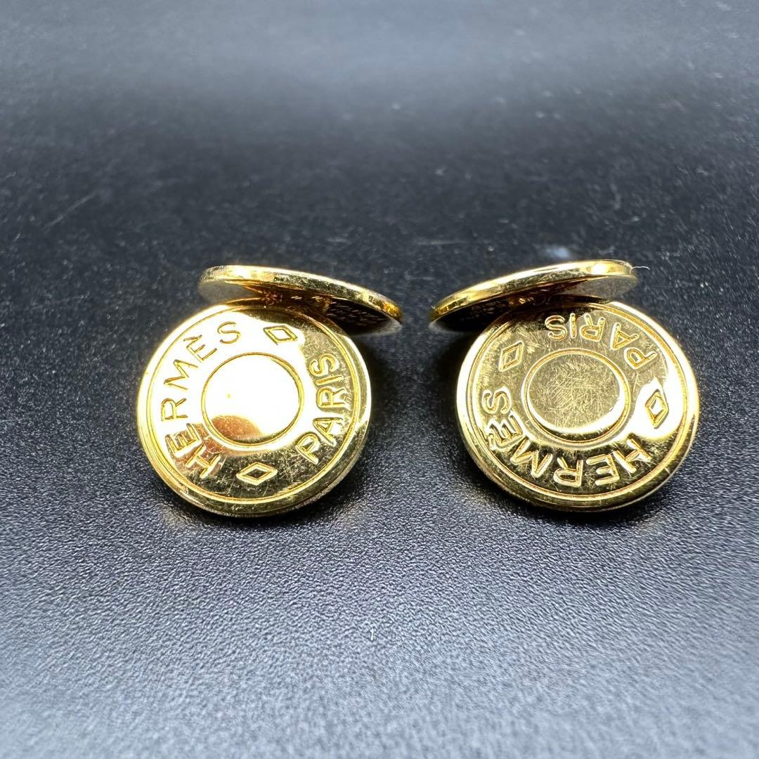 極美品✨　エルメス　カフス　セリエ　カフスボタン　ゴールド　1443