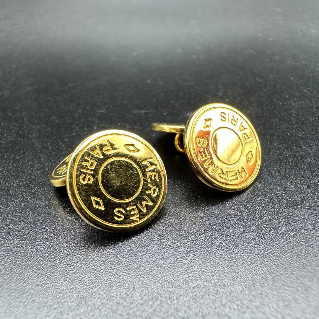 極美品✨　エルメス　カフス　セリエ　カフスボタン　ゴールド　1443