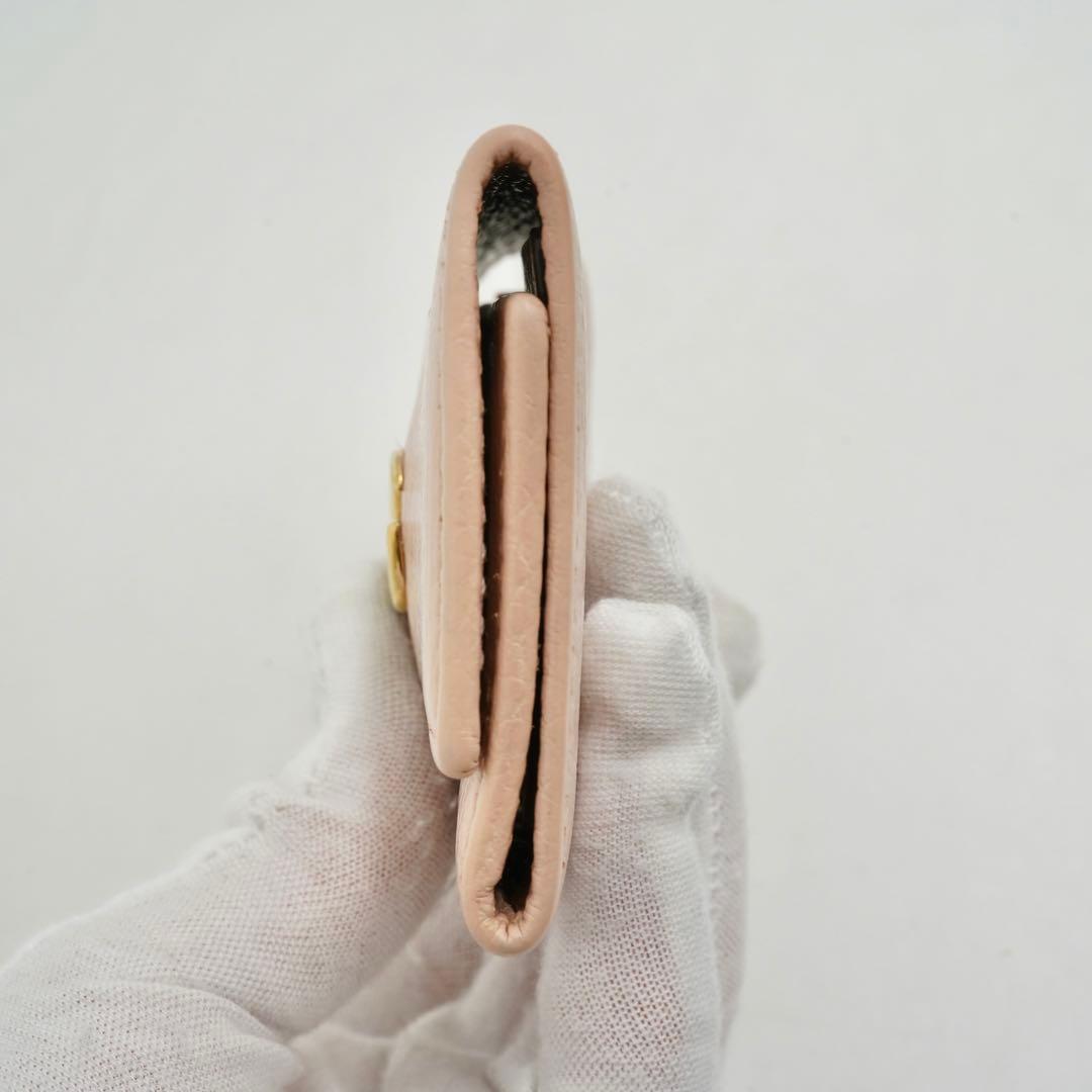 【未使用に近い】GUCCI マーモント　GG 6連　リング　ピンク　キーケース