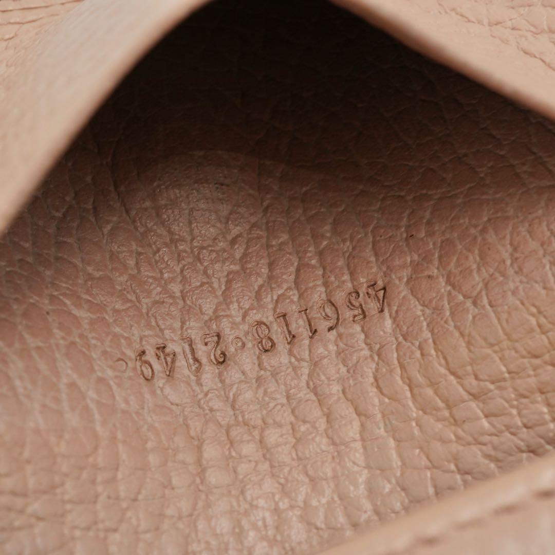 【未使用に近い】GUCCI マーモント　GG 6連　リング　ピンク　キーケース