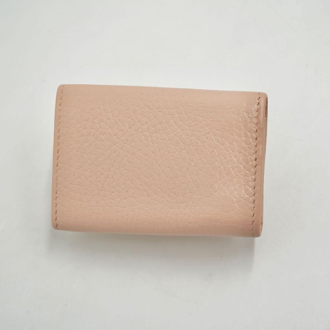 【未使用に近い】GUCCI マーモント　GG 6連　リング　ピンク　キーケース