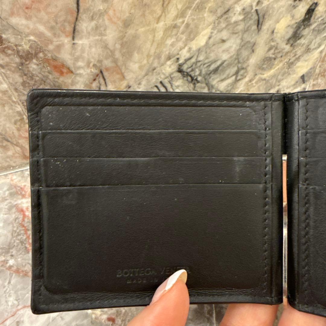Bottega Veneta カセット マネークリップ 二つ折り財布 黒