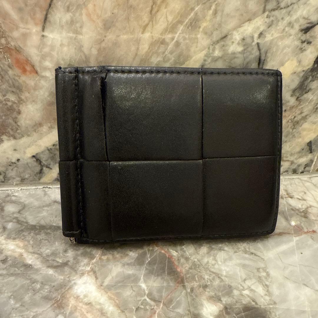 Bottega Veneta カセット マネークリップ 二つ折り財布 黒