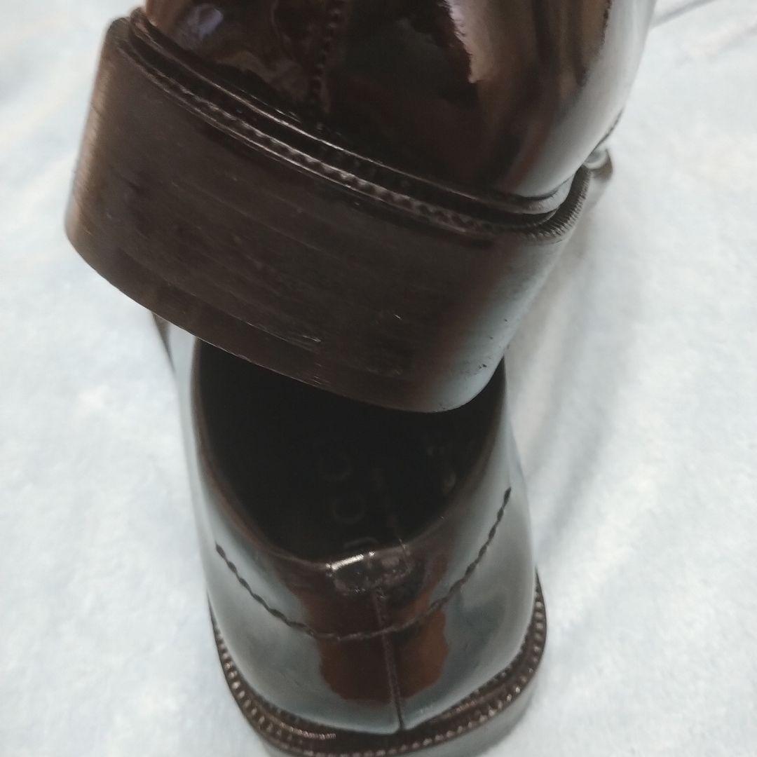 30cm！11D希少グッチGUCCIスクエアトゥドレスシューズ美品！