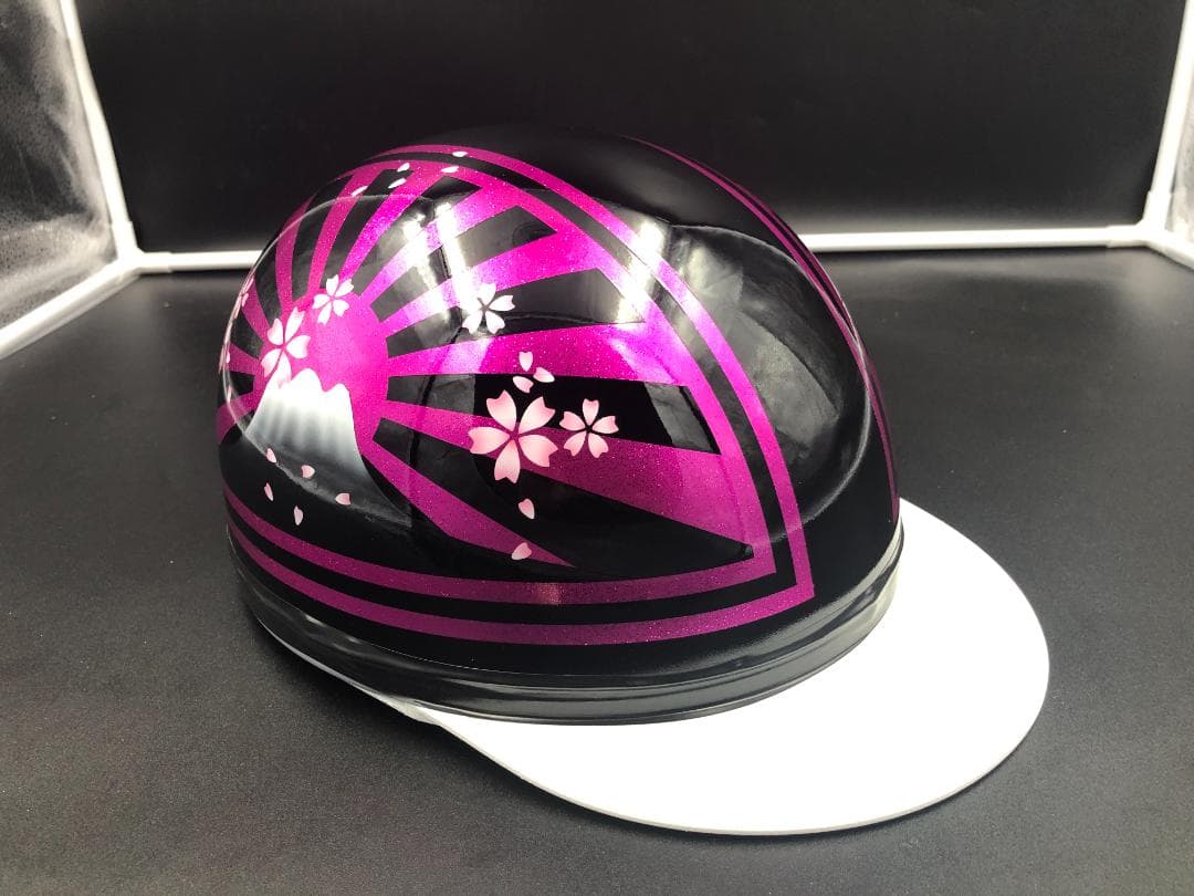 コルク半　カスタム　富士日章　マジック　ブラックピンクラメ　桜　高級クリヤ