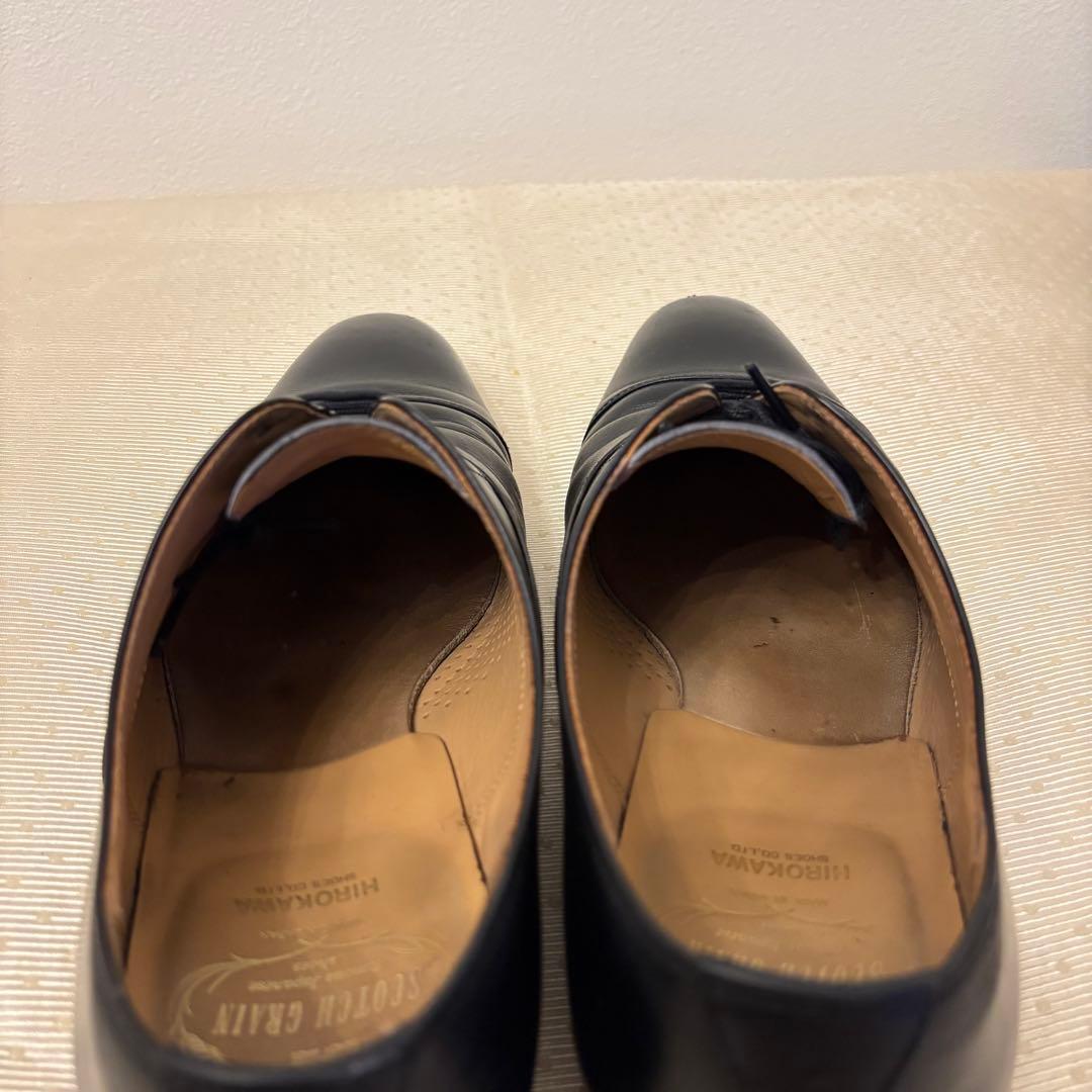 スコッチグレイン HG-9106ストレートチップ 内羽根 黒 25.5