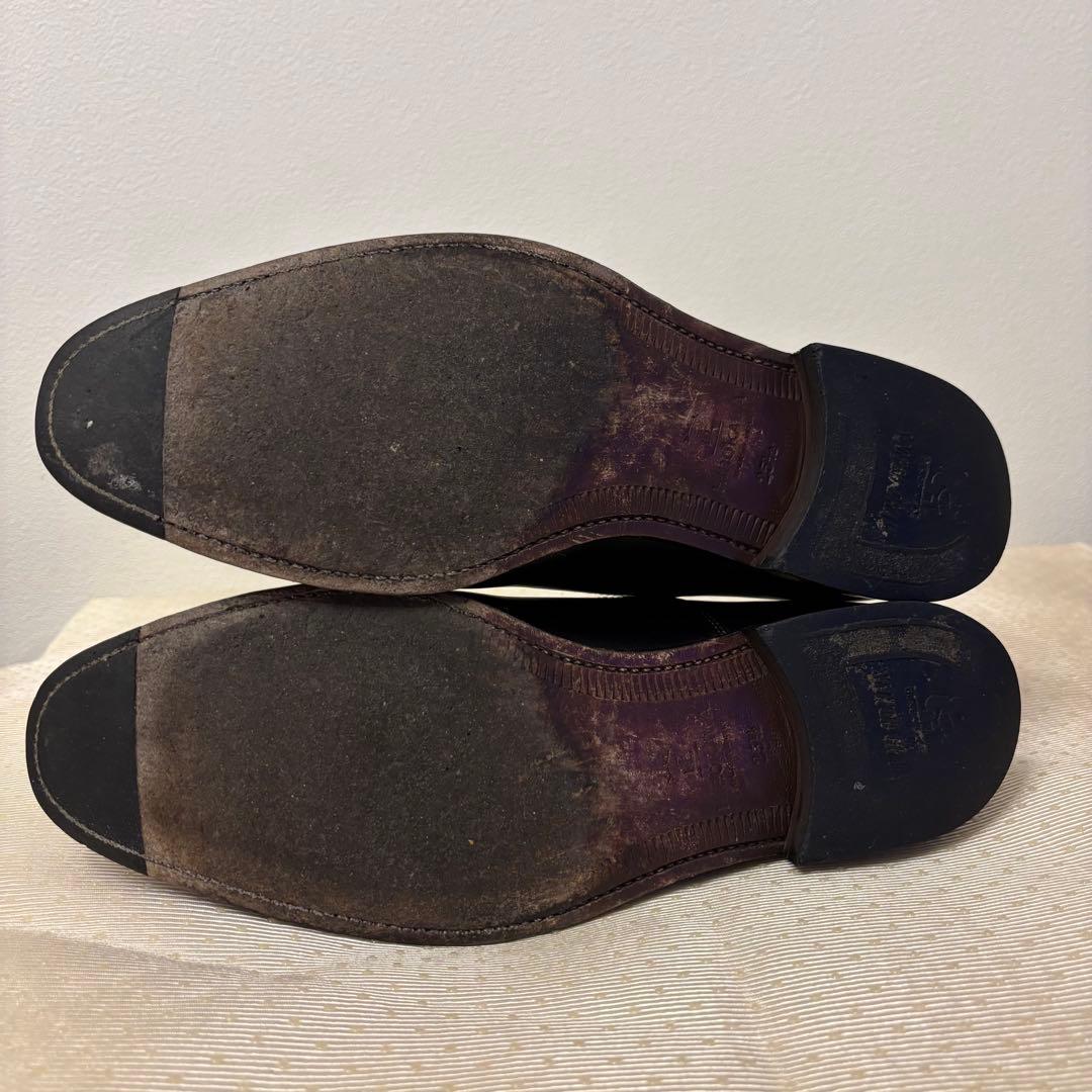 スコッチグレイン HG-9106ストレートチップ 内羽根 黒 25.5