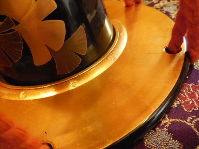 和楽器 鼓 小鼓 銀杏 蒔絵 漆塗り 和太鼓 打楽器 能 歌舞伎 ケース付き