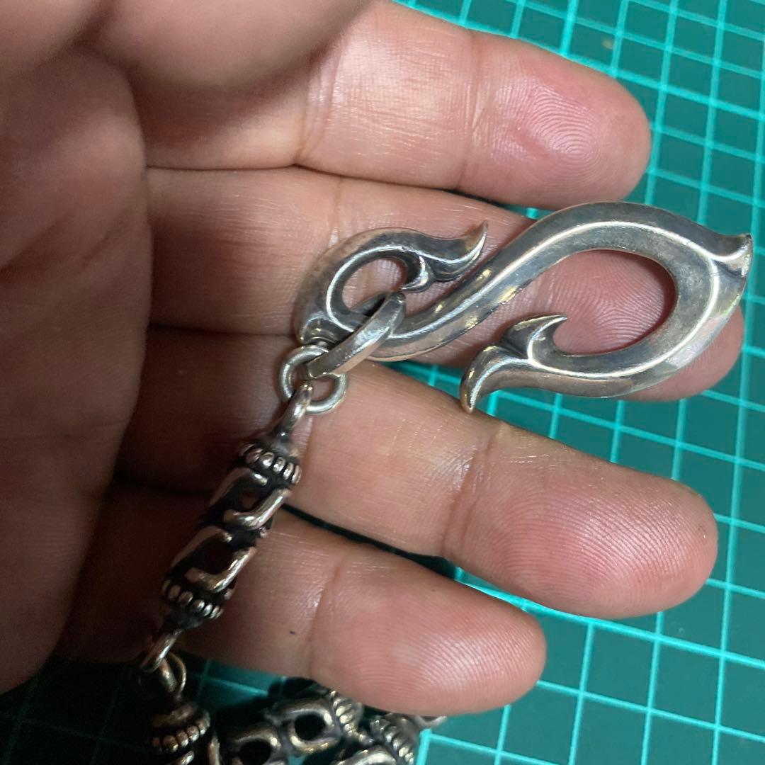 rock　アクアシルバー925ウォレットチェーン　AQUA　SILVER