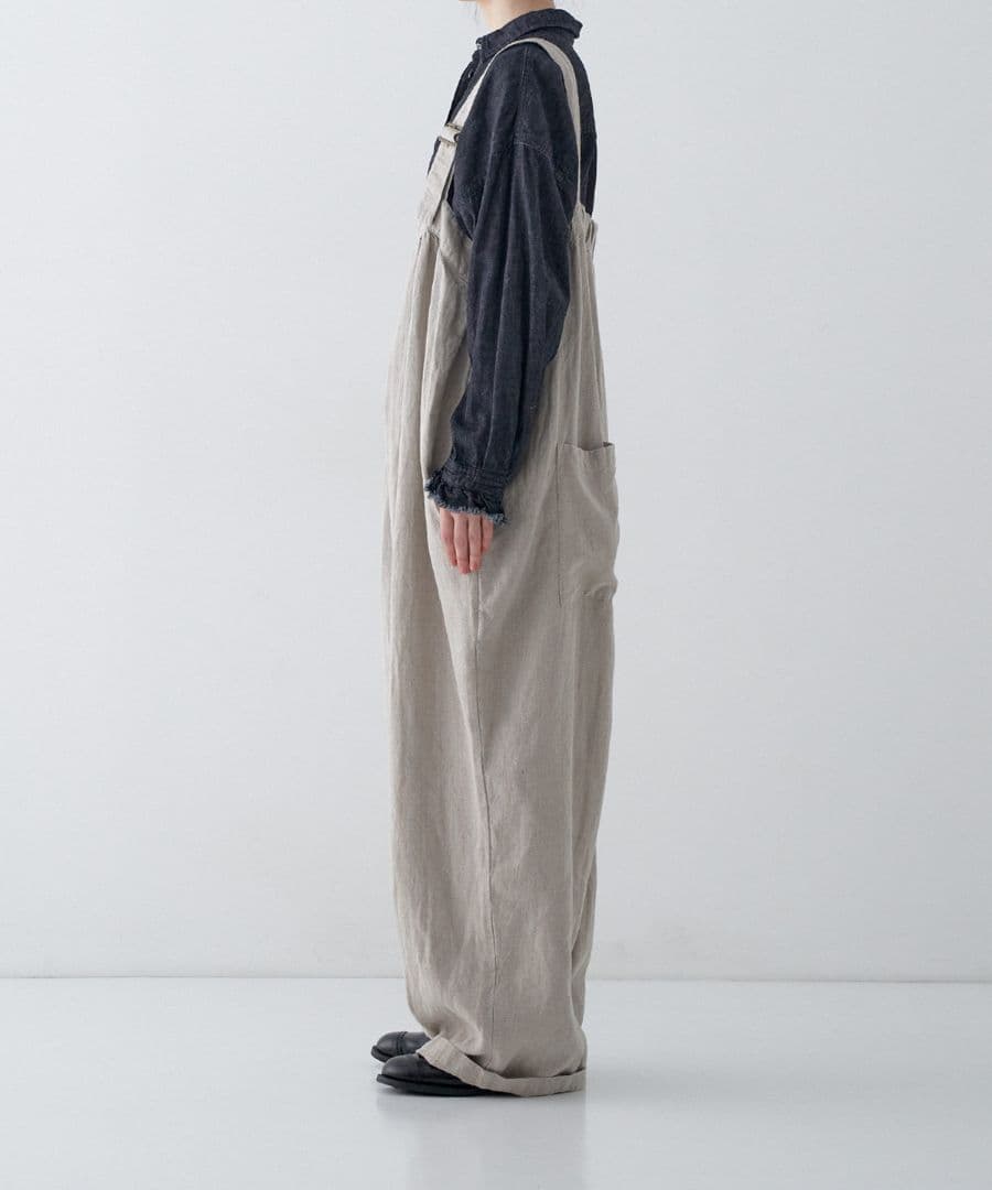 2023AW ブラックリネンコクーンサロペット タグ有