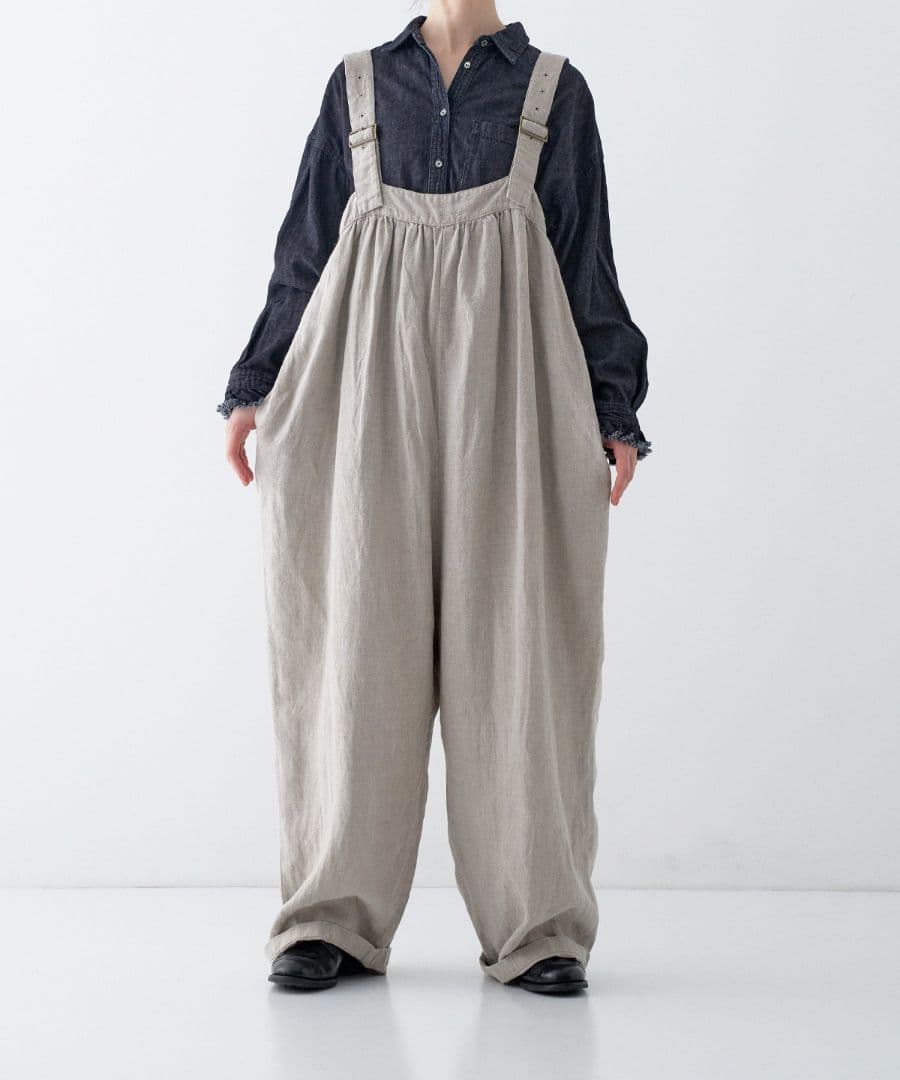 2023AW ブラックリネンコクーンサロペット タグ有