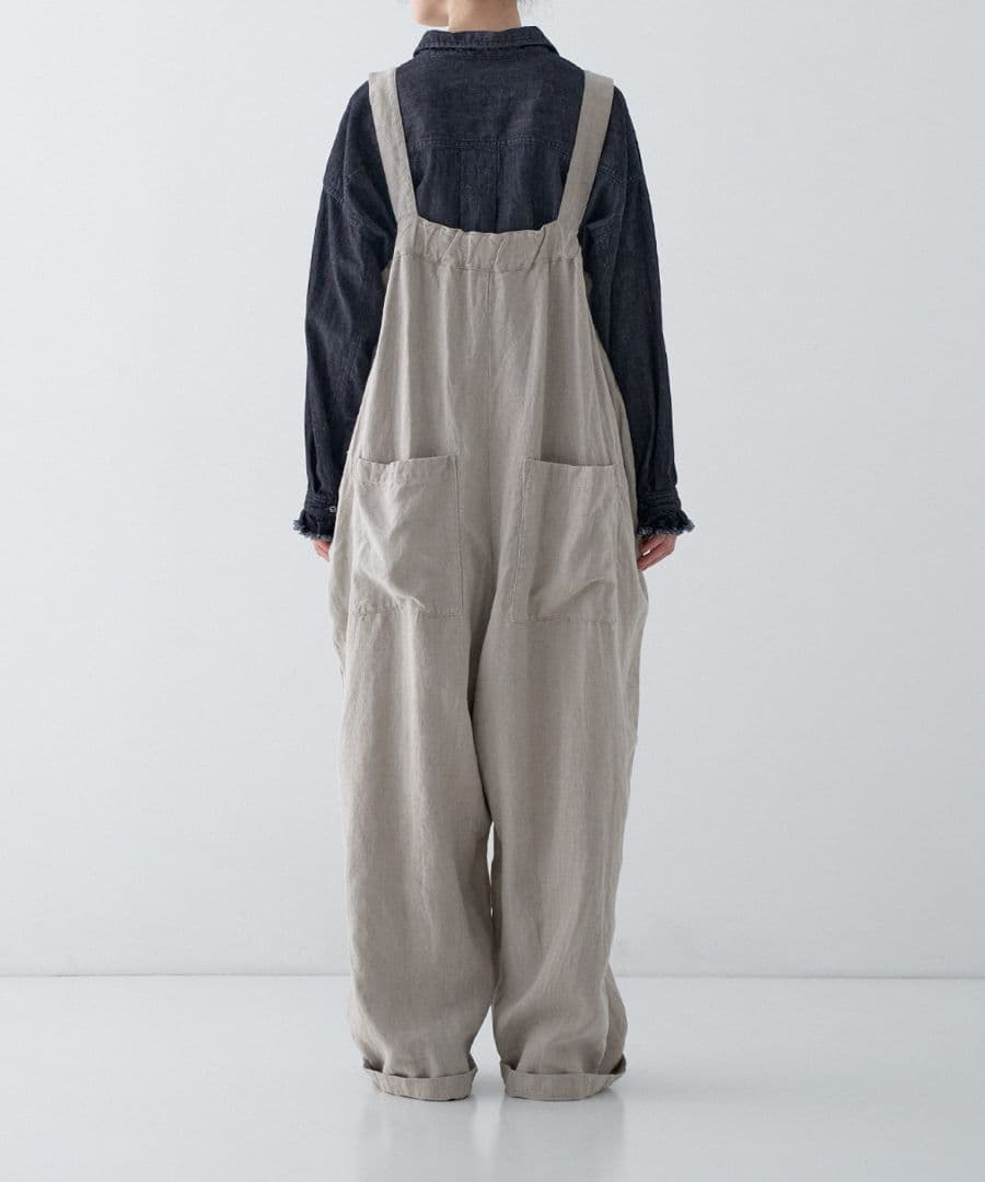 2023AW ブラックリネンコクーンサロペット タグ有