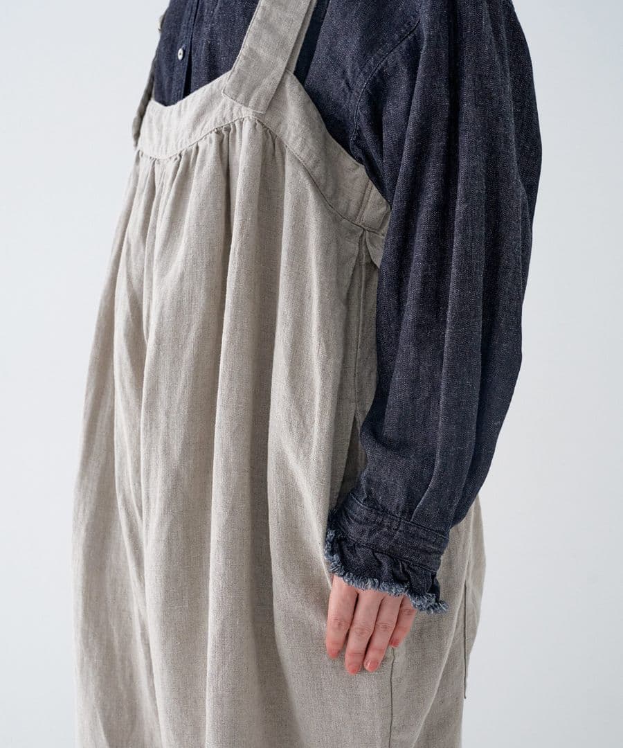 2023AW ブラックリネンコクーンサロペット タグ有
