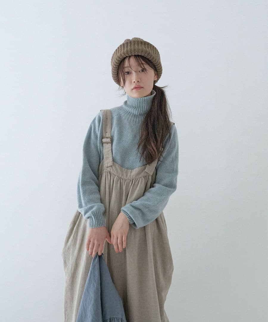 2023AW ブラックリネンコクーンサロペット タグ有